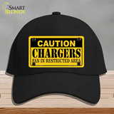 Caution Chargers Novelty License Plate Hat Cotton / Black