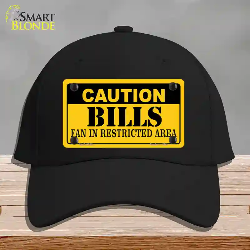 Caution Bills Novelty License Plate Hat Cotton / Black