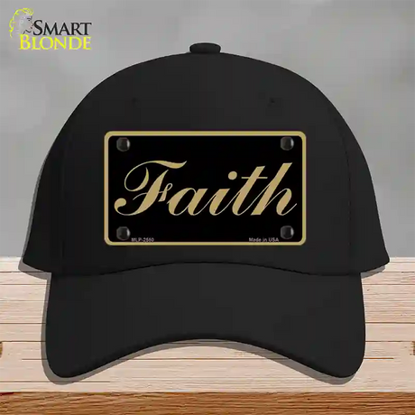 Faith Novelty License Plate Hat Cotton / Black