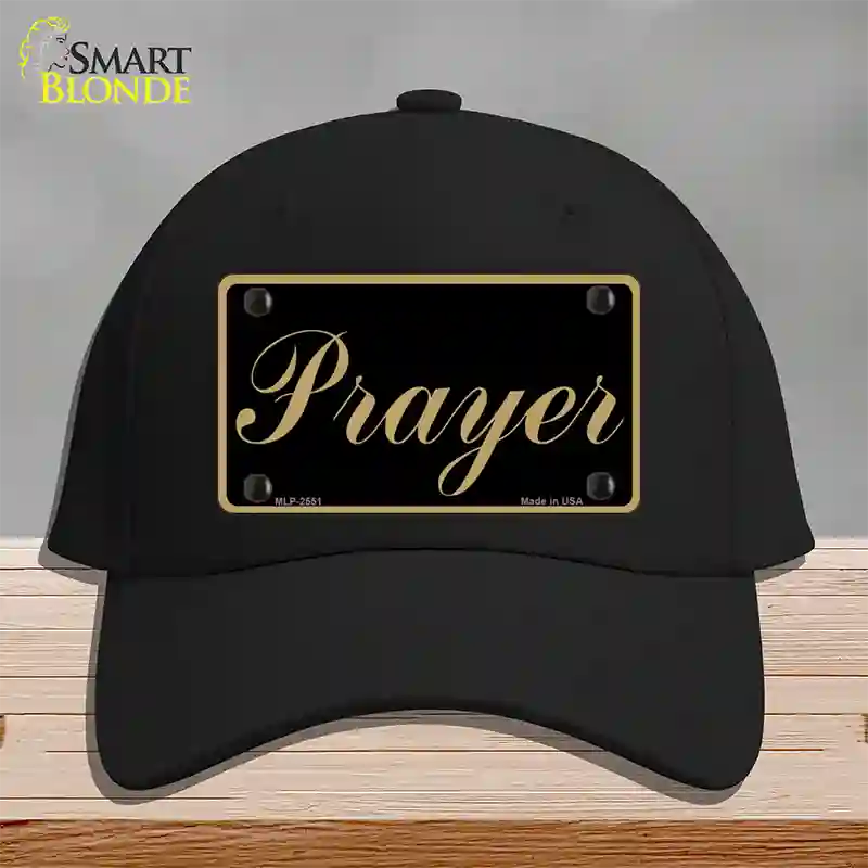 Prayer Novelty License Plate Hat Cotton / Black