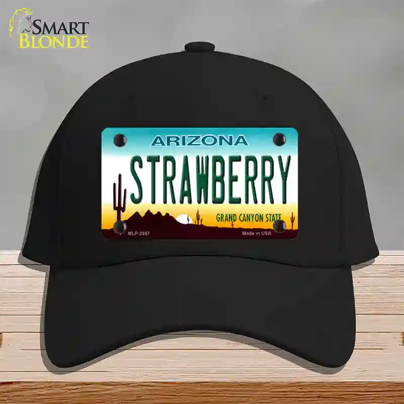 Strawberry Arizona Novelty License Plate Hat Cotton / Black