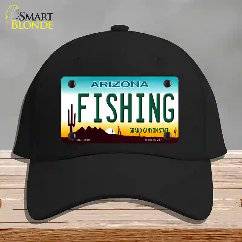 Fishing Arizona Novelty License Plate Hat Cotton / Black