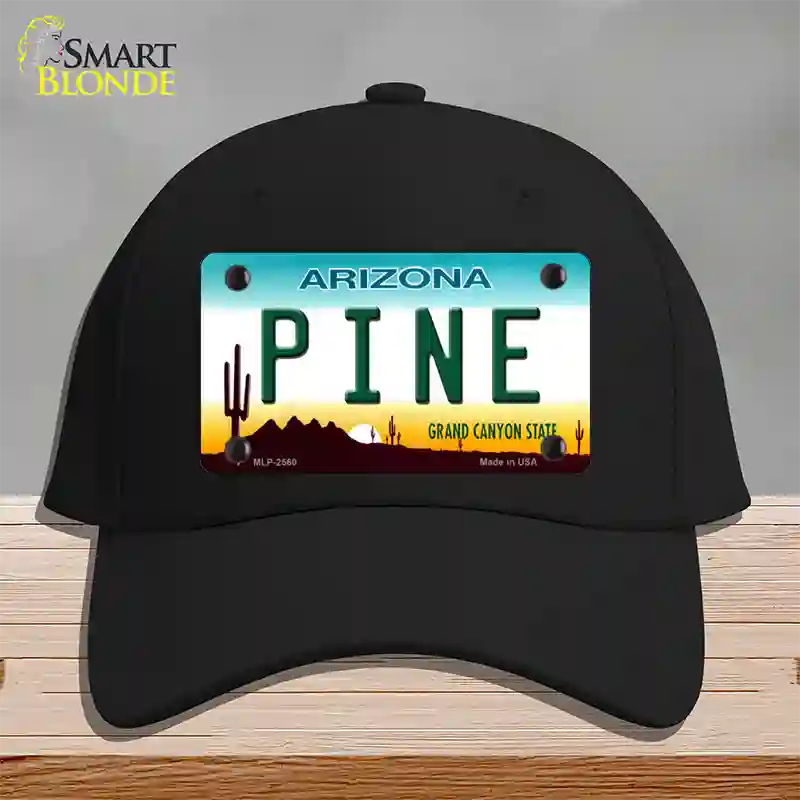 Pine Arizona Novelty License Plate Hat Cotton / Black