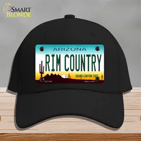 Rim Country Arizona Novelty License Plate Hat Cotton / Black