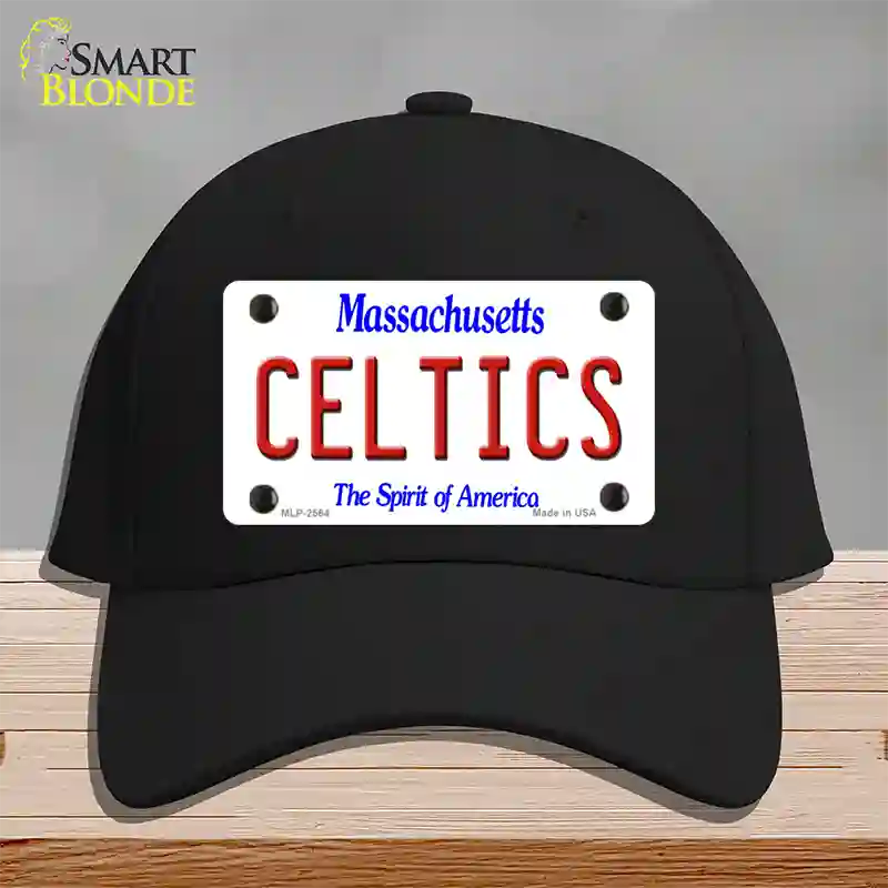 Celtics Massachusetts State Novelty License Plate Hat Cotton / Black