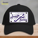 Jesus Saves Novelty License Plate Hat Cotton / Black