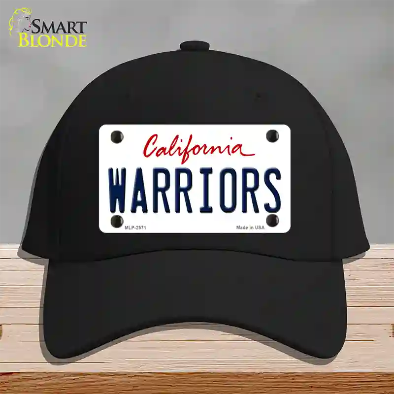 Warriors California State Novelty License Plate Hat Cotton / Black