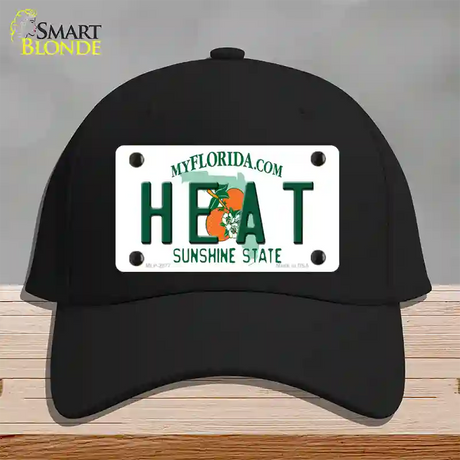 Heat Florida State Novelty License Plate Hat Cotton / Black