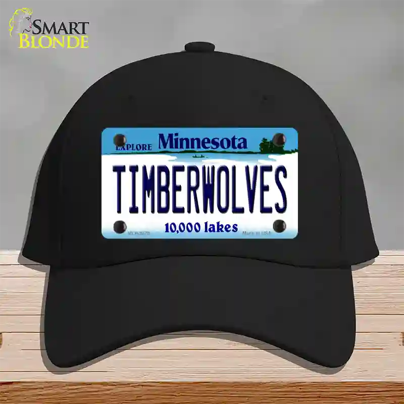 Timberwolves Minnesota State Novelty License Plate Hat Cotton / Black