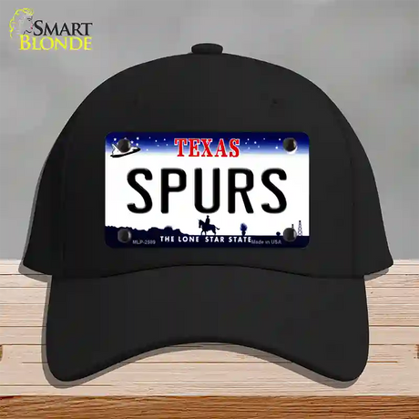 Spurs Texas State Novelty License Plate Hat Cotton / Black