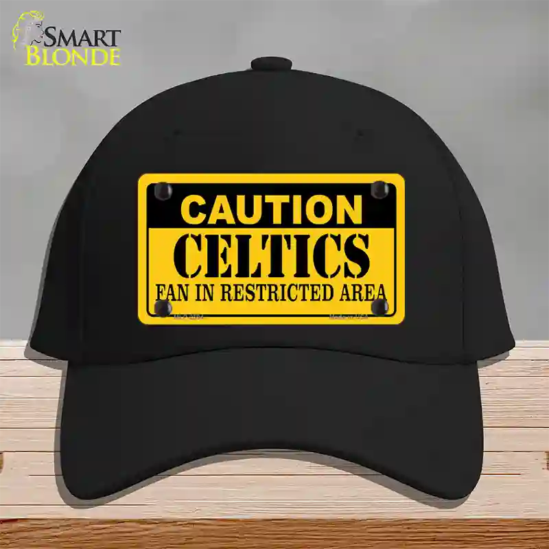 Caution Celtics Fan Novelty License Plate Hat Cotton / Black