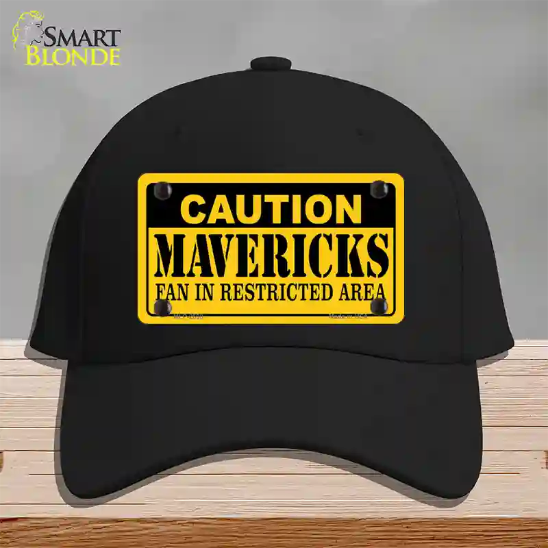 Caution Mavericks Fan Novelty License Plate Hat Cotton / Black