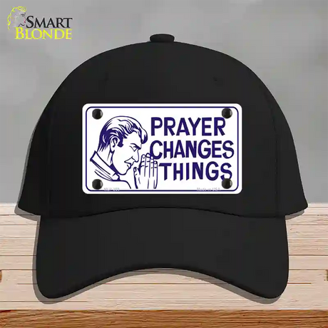 Prayer Changes Things Novelty License Plate Hat Cotton / Black