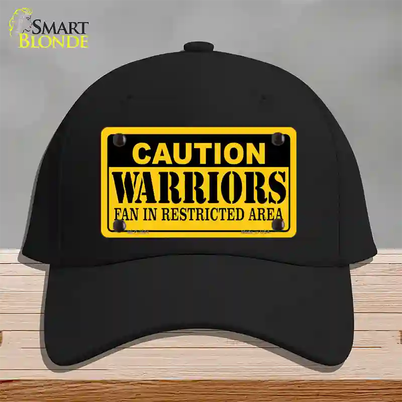 Caution Warriors Fan Novelty License Plate Hat Cotton / Black