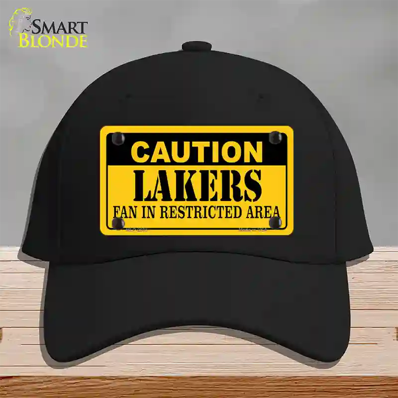 Caution Lakers Fan Novelty License Plate Hat Cotton / Black