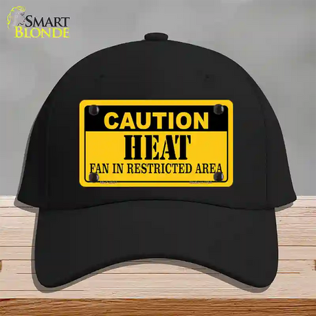 Caution Heat Fan Novelty License Plate Hat Cotton / Black