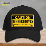 Caution Timberwolves Fan Novelty License Plate Hat Cotton / Black