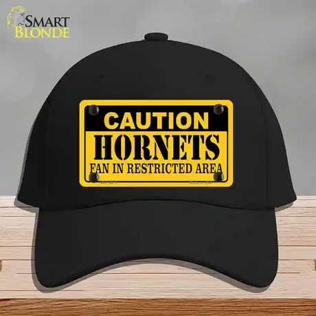 Caution Hornets Fan Novelty License Plate Hat Cotton / Black