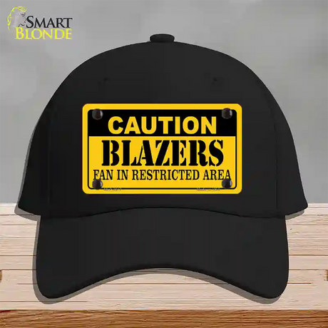 Caution Blazers Fan Novelty License Plate Hat Cotton / Black