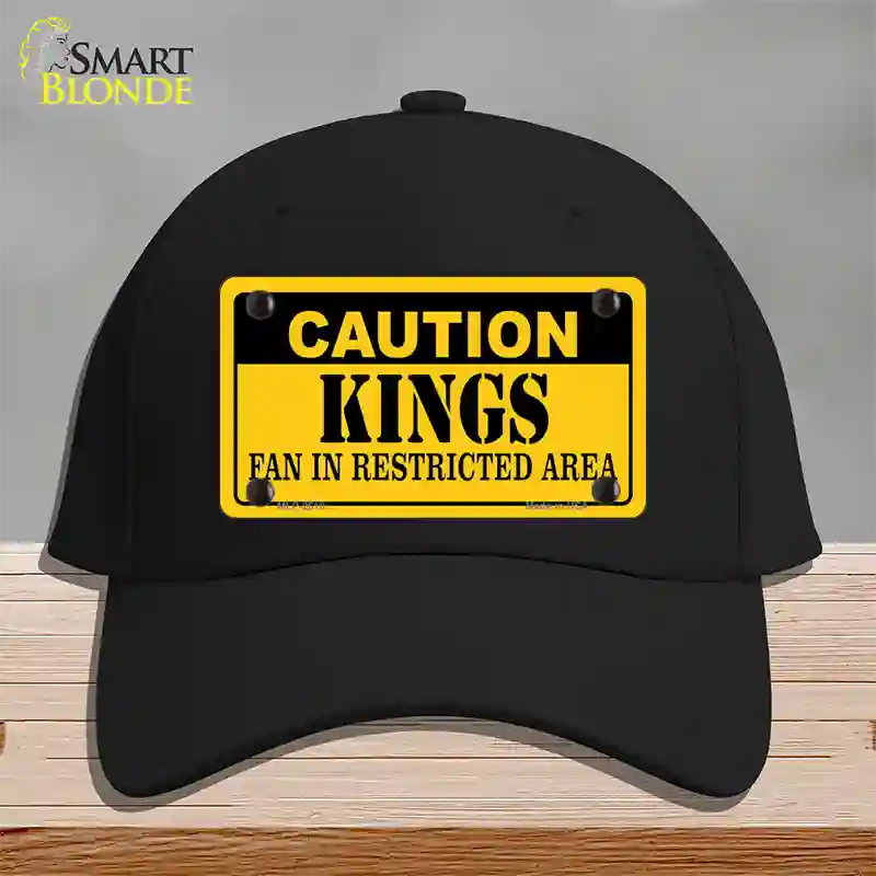 Caution Kings Fan Novelty License Plate Hat Cotton / Black