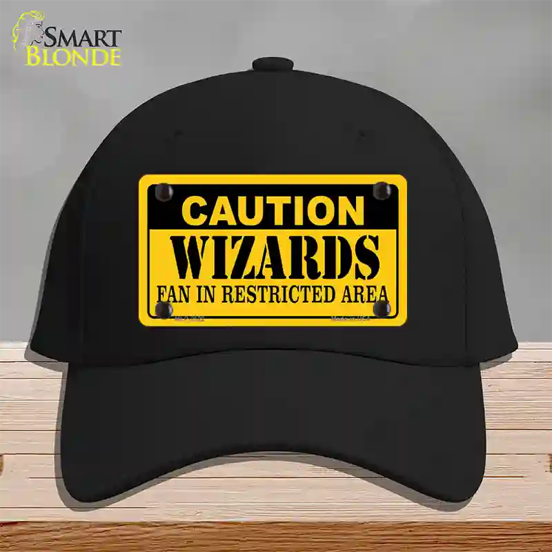 Caution Wizards Fan Novelty License Plate Hat Cotton / Black