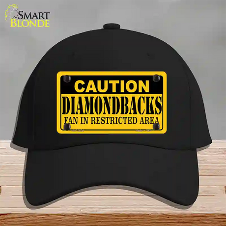 Caution Diamondbacks Fan Novelty License Plate Hat Cotton / Black