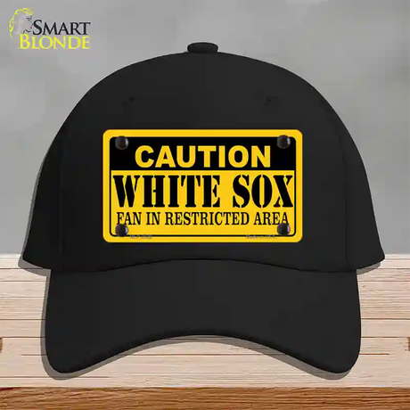 Caution White Sox Fan Novelty License Plate Hat Cotton / Black