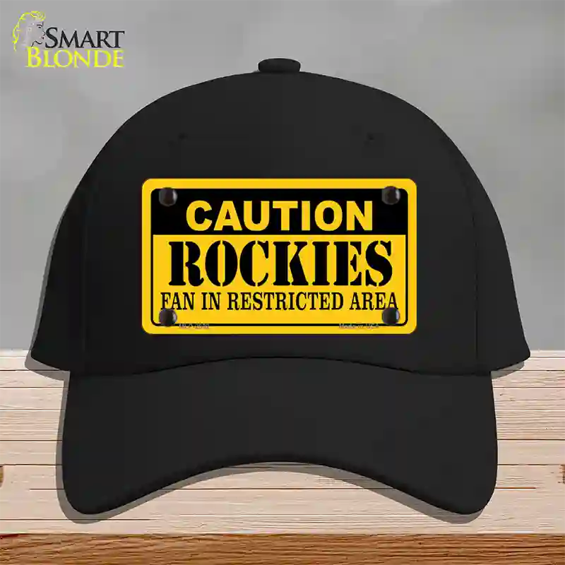 Caution Rockies Fan Novelty License Plate Hat Cotton / Black