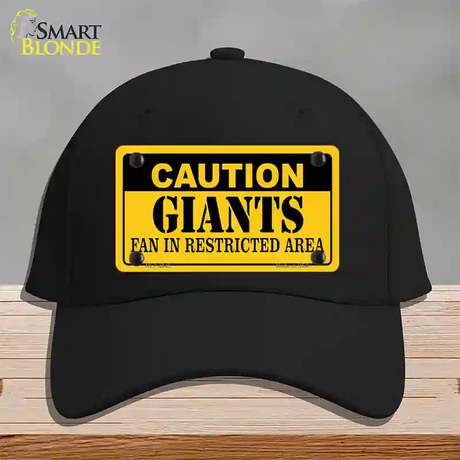 Caution Giants Fan Novelty License Plate Hat Cotton / Black