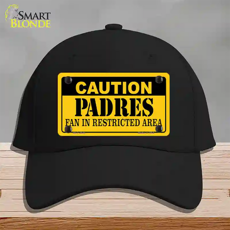 Caution Padres Fan Novelty License Plate Hat Cotton / Black