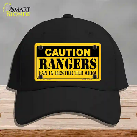 Caution Rangers Fan Novelty License Plate Hat Cotton / Black