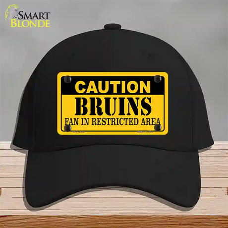 Caution Bruins Vanity Novelty License Plate Hat Cotton / Black