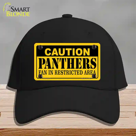 Caution Panthers Hockey Novelty License Plate Hat Cotton / Black