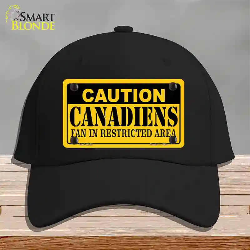 Caution Canadiens Novelty License Plate Hat Cotton / Black