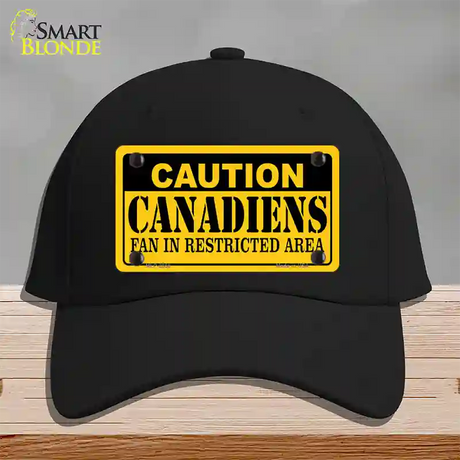 Caution Canadiens Novelty License Plate Hat Cotton / Black