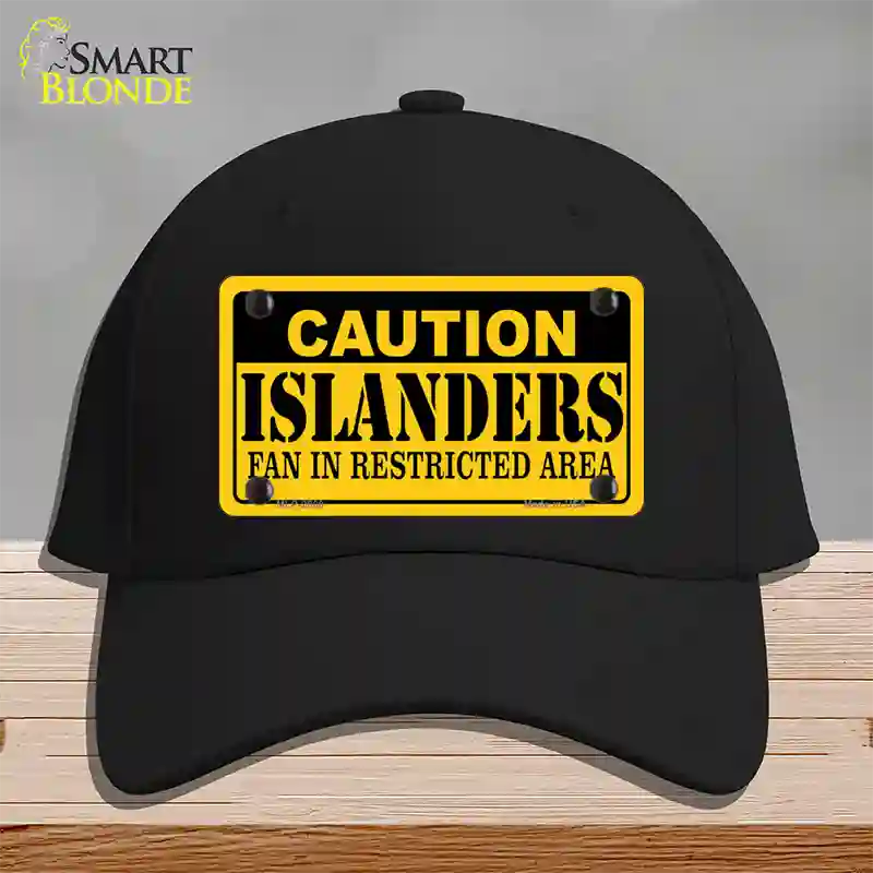 Caution Islanders Novelty License Plate Hat Cotton / Black