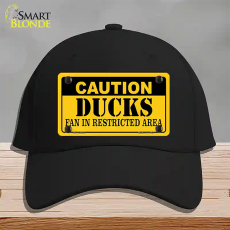 Caution Ducks Novelty License Plate Hat Cotton / Black