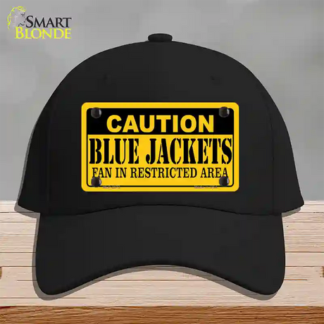 Caution Blue Jackets Novelty License Plate Hat Cotton / Black