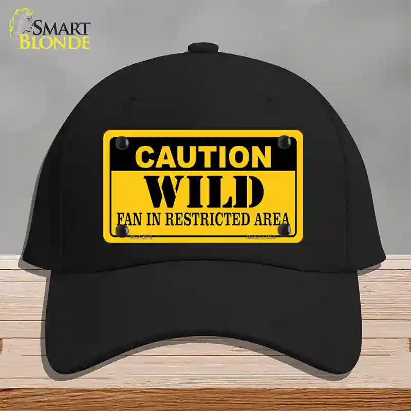 Caution Wild Novelty License Plate Hat Cotton / Black