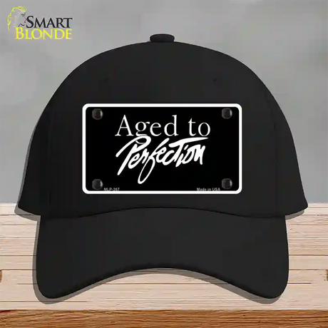 Aged To Perfection Novelty License Plate Hat Cotton / Black