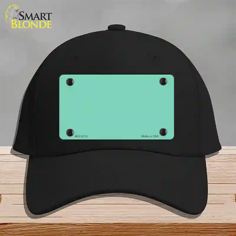 Mint Solid Novelty License Plate Hat Cotton / Black