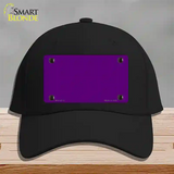 Purple Solid Novelty License Plate Hat Cotton / Black