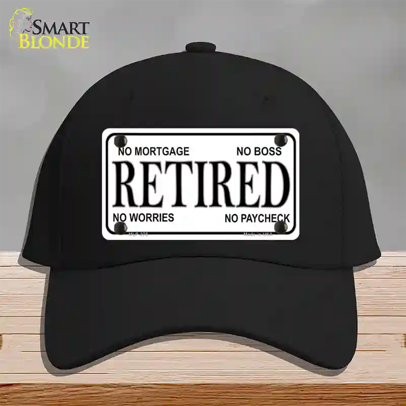 Retired Novelty License Plate Hat Cotton / Black