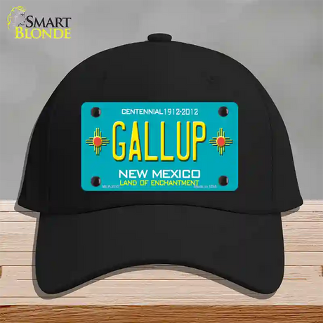 Gallup New Mexico Teal Novelty License Plate Hat Cotton / Black