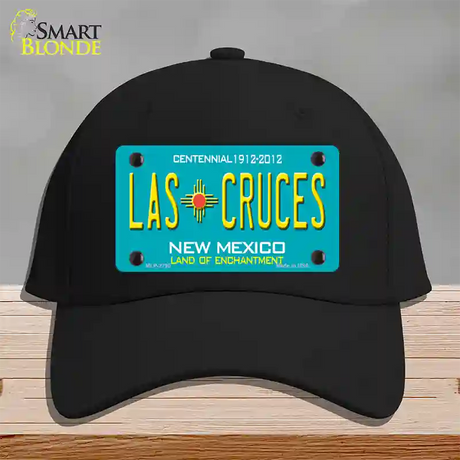 Las Cruces New Mexico Teal Novelty License Plate Hat Cotton / Black