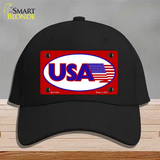 USA American Flag Vanity Novelty License Plate Hat Cotton / Black