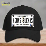 Aguas Buenas Puerto Rico Novelty License Plate Hat Cotton / Black