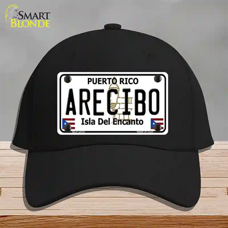 Arecibo Puerto Rico Novelty License Plate Hat Cotton / Black