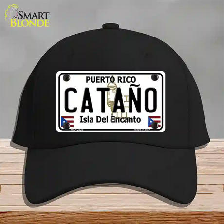 Catano Puerto Rico Novelty License Plate Hat Cotton / Black