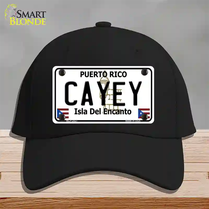 Cayey Puerto Rico Novelty License Plate Hat Cotton / Black